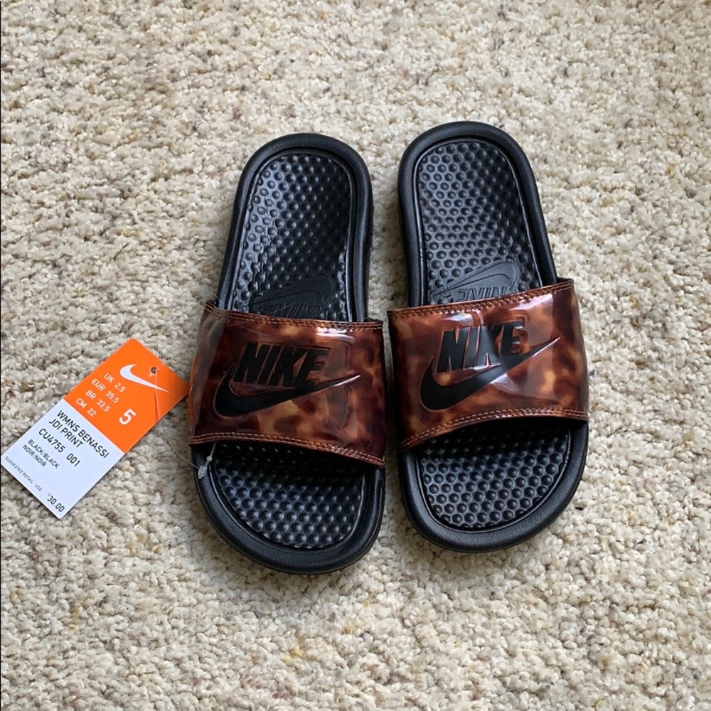 Nike Benassi Tortoise Slides Sandals
